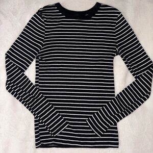 Wild Fable Black and White Striped Top